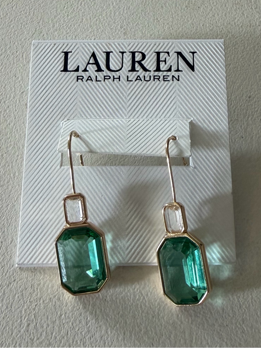 Brand New Lauren Ralph LaurenEarringsColorLight GreenGold